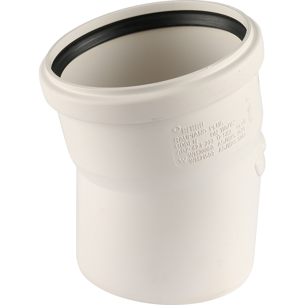 REHAU RAUPIANO PLUS Отвод диаметром 110 на 15°