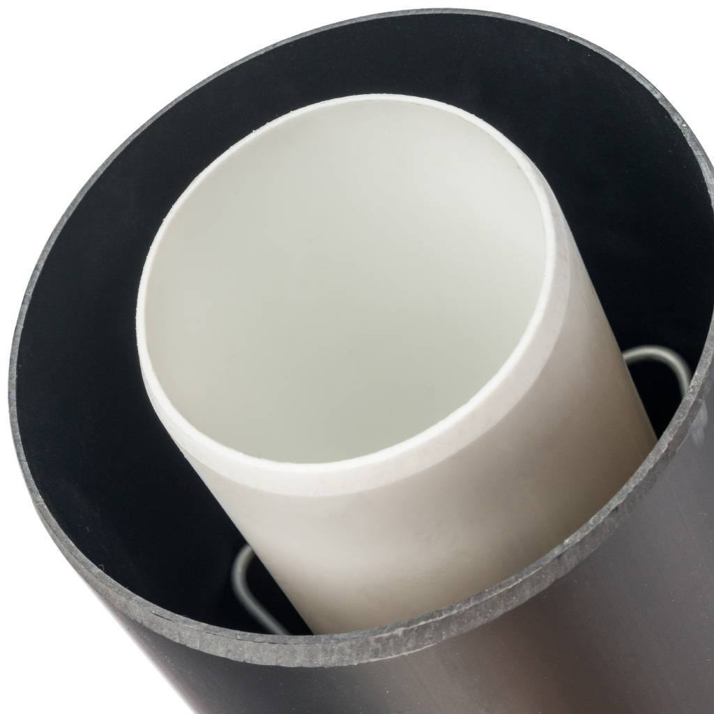 Финальный элемент дымохода STOUT DN60/100 м/п горизонтальный с оголовком PP-PP