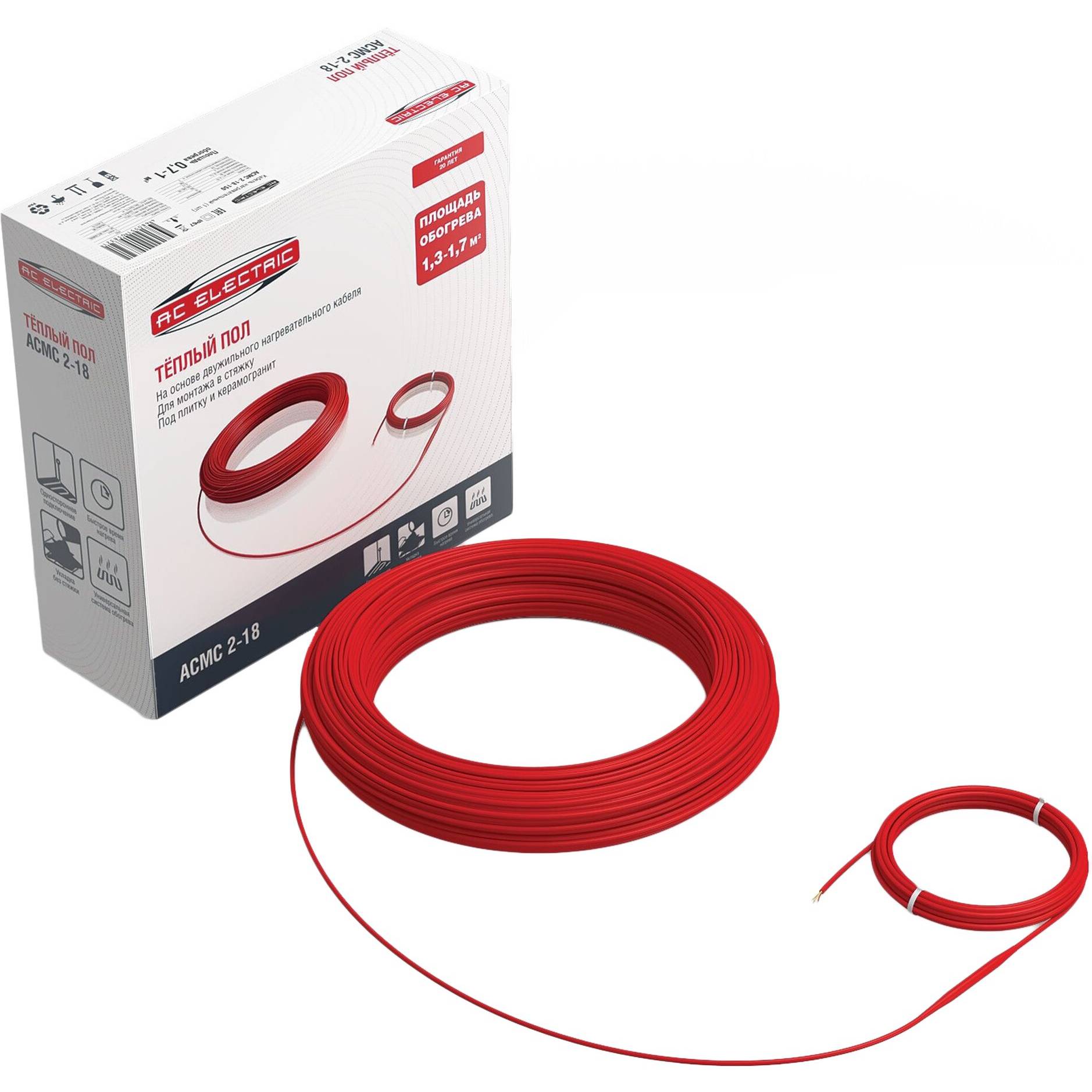 Нагревательный кабель AC Electric ACMC 2-18-1500 (комплект теплого пола)