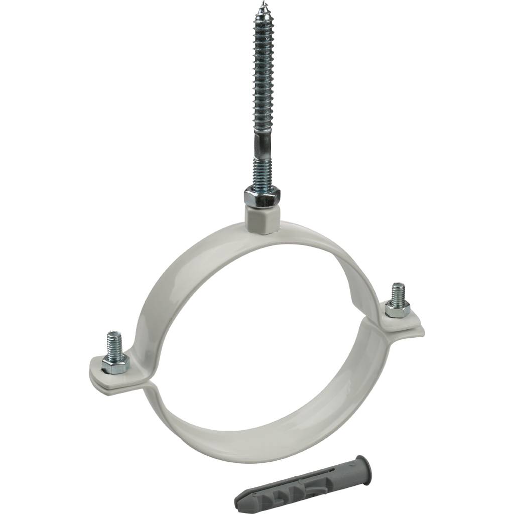 Хомут STOUT DN100 для крепления к стене.