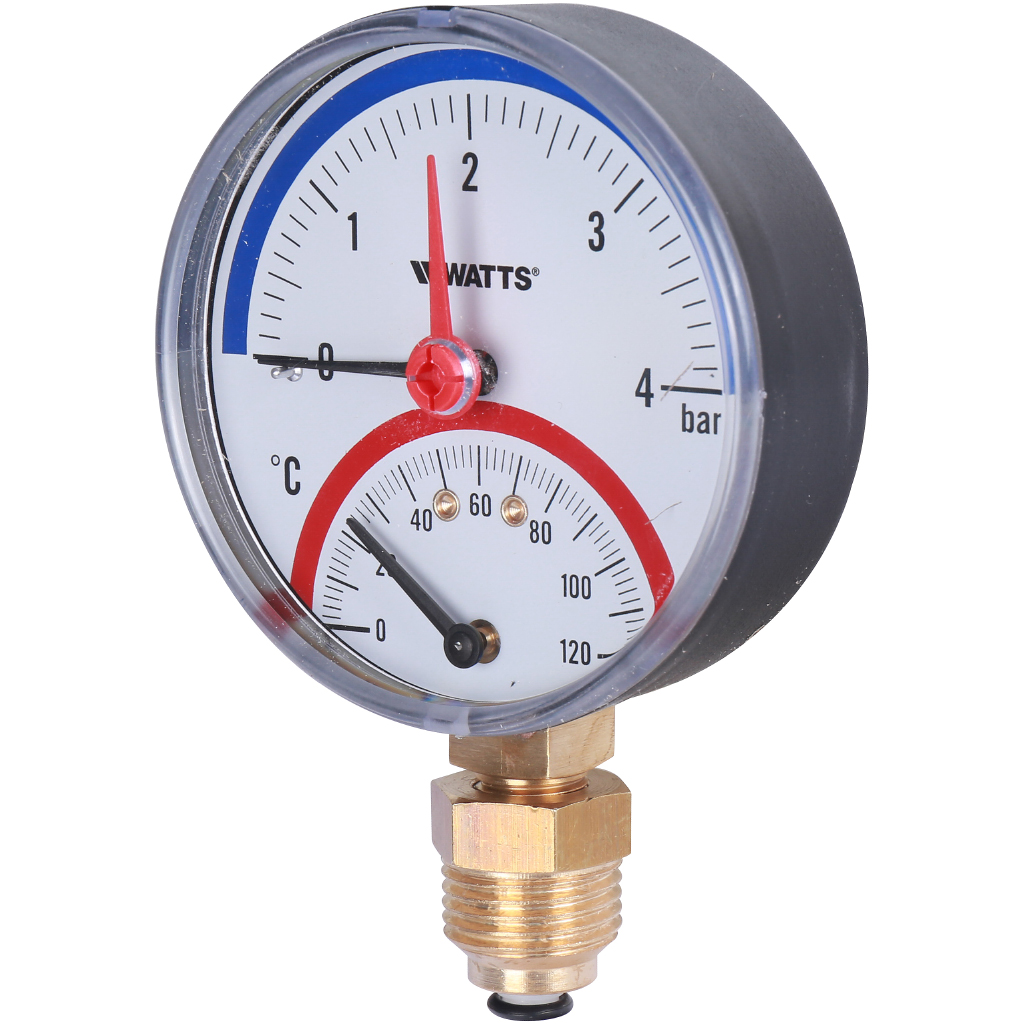 Watts Термоманометр F+R828 DN 80 (0-4 бар)