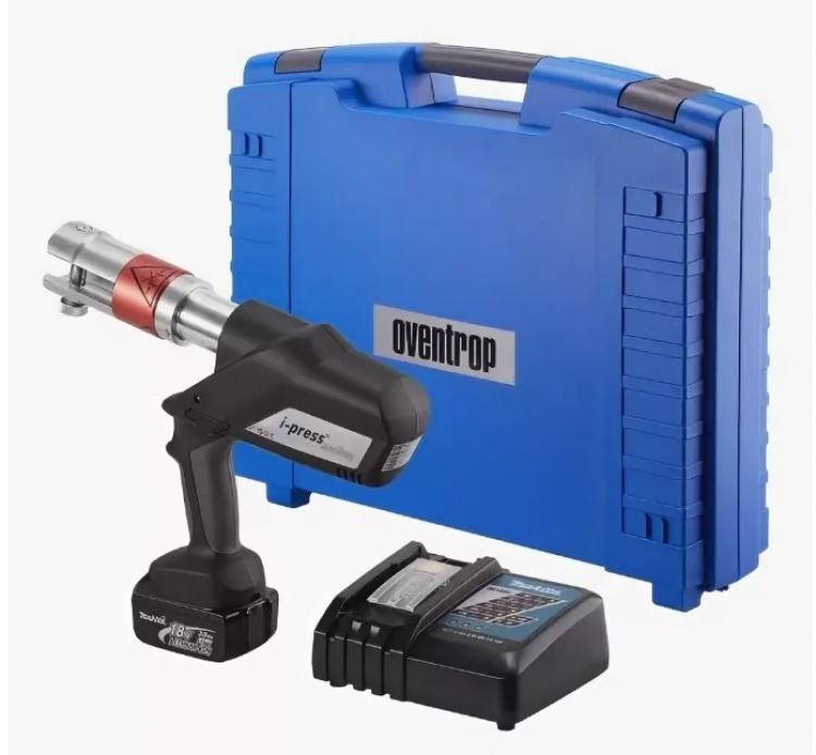 Пресс-машина OVENTROP с аккумулятором 12В в металлическом чемодане