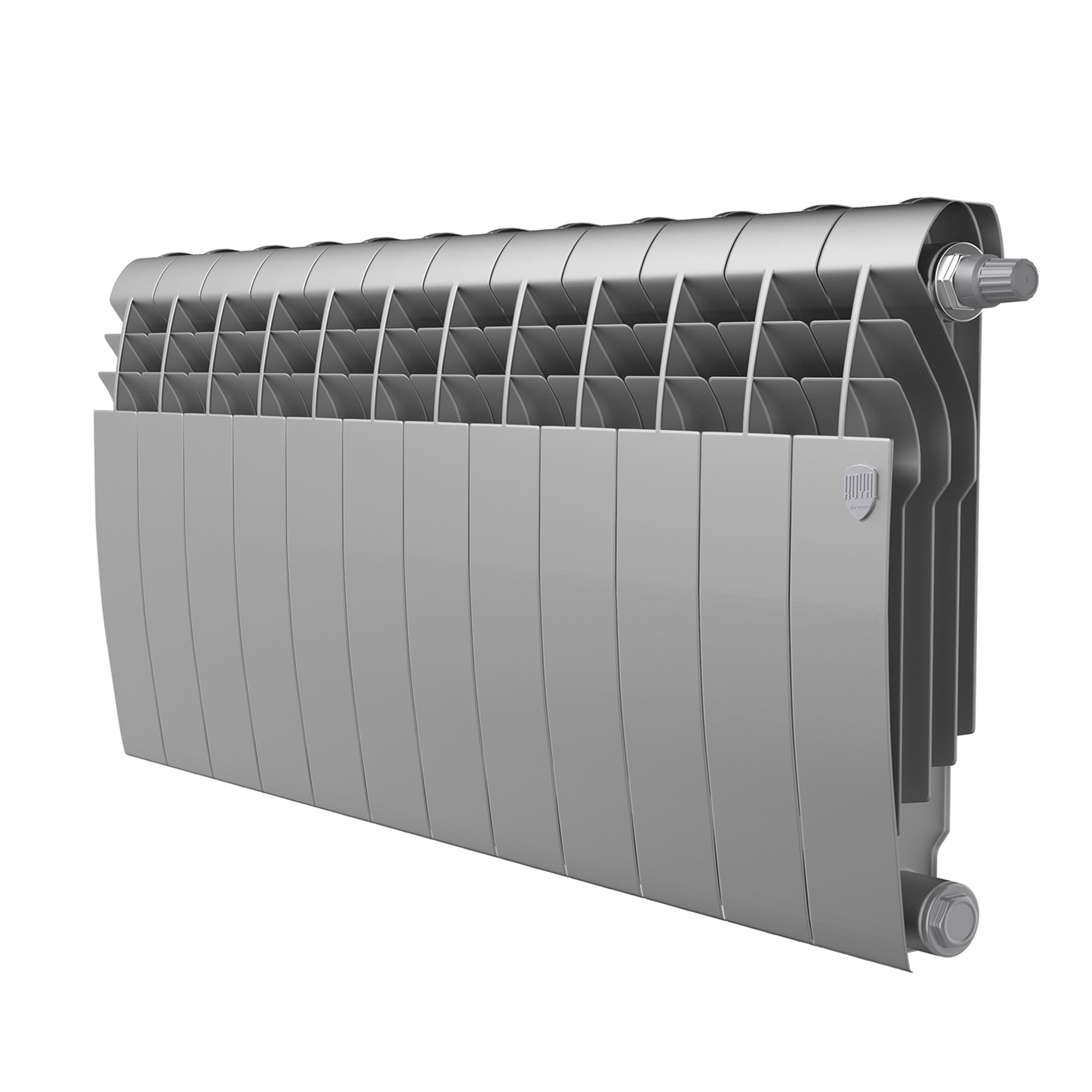 Радиатор биметаллический Royal Thermo BiLiner 350 Silver Satin VR80 - 12 секций