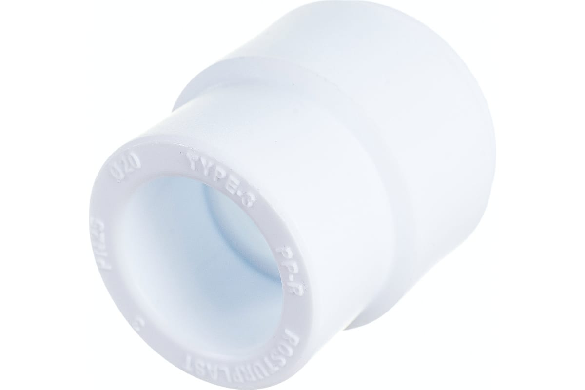 Муфта переходная РосТурПласт PP-R Дн32х20 внутр/наруж пайка (белая)
