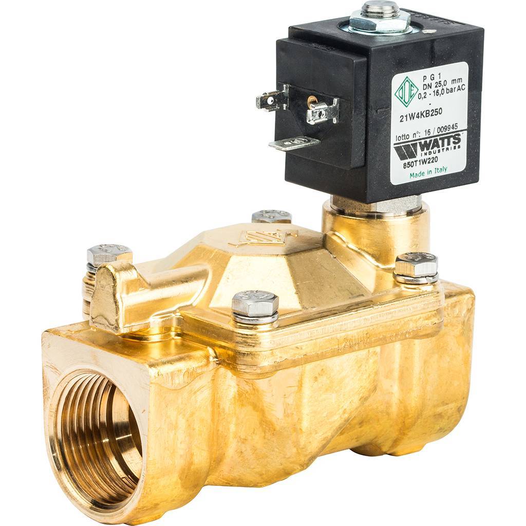 Watts 850Т (850Т1W220) Соленоидный клапан для систем водоснабжения 1" 230V Н.З.
