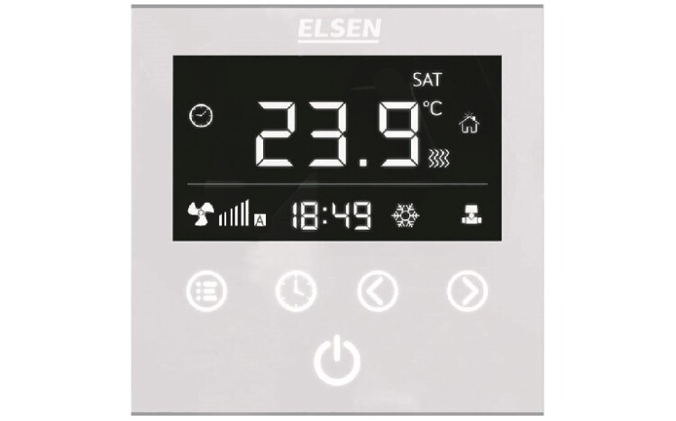 Регулятор настенный ELSEN 220В для внутрипольных конвекторов с принудительной конвекцией (белый)