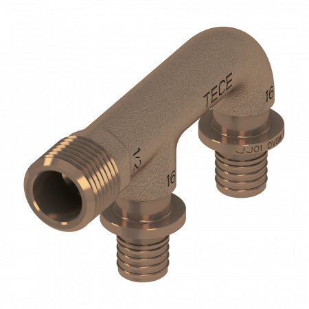 Двойное соединение TECE TECEflex 16х1/2 наружная резьба (бронза)