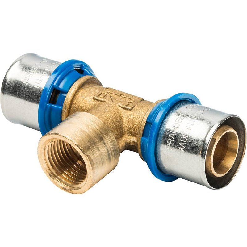 Тройник Prandelli Multyrama 26х3,0x3/4" ВР профиль H, TH, U для металлопластиковых труб