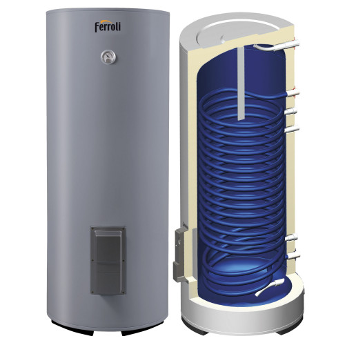 Бойлер косвенного нагрева Ferroli Ecounit N 200 1C (в комплекте с датчиком температуры)