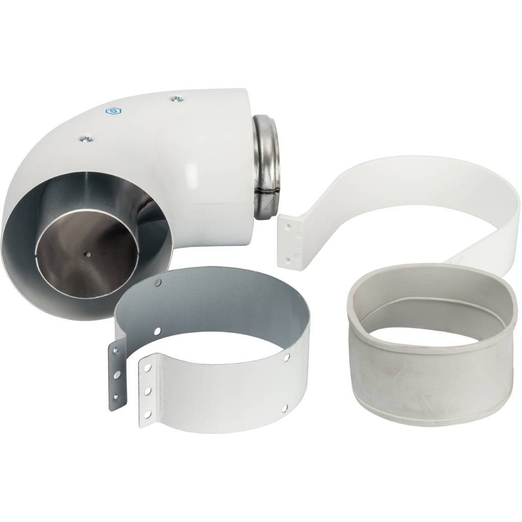 Адаптер STOUT DN60/100 угловой 90° коаксиальный (совместимый с Vaillant,  Protherm NEW)