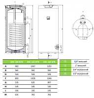 Накопительный косвенный водонагреватель Drazice OKC 300 NTR/BP