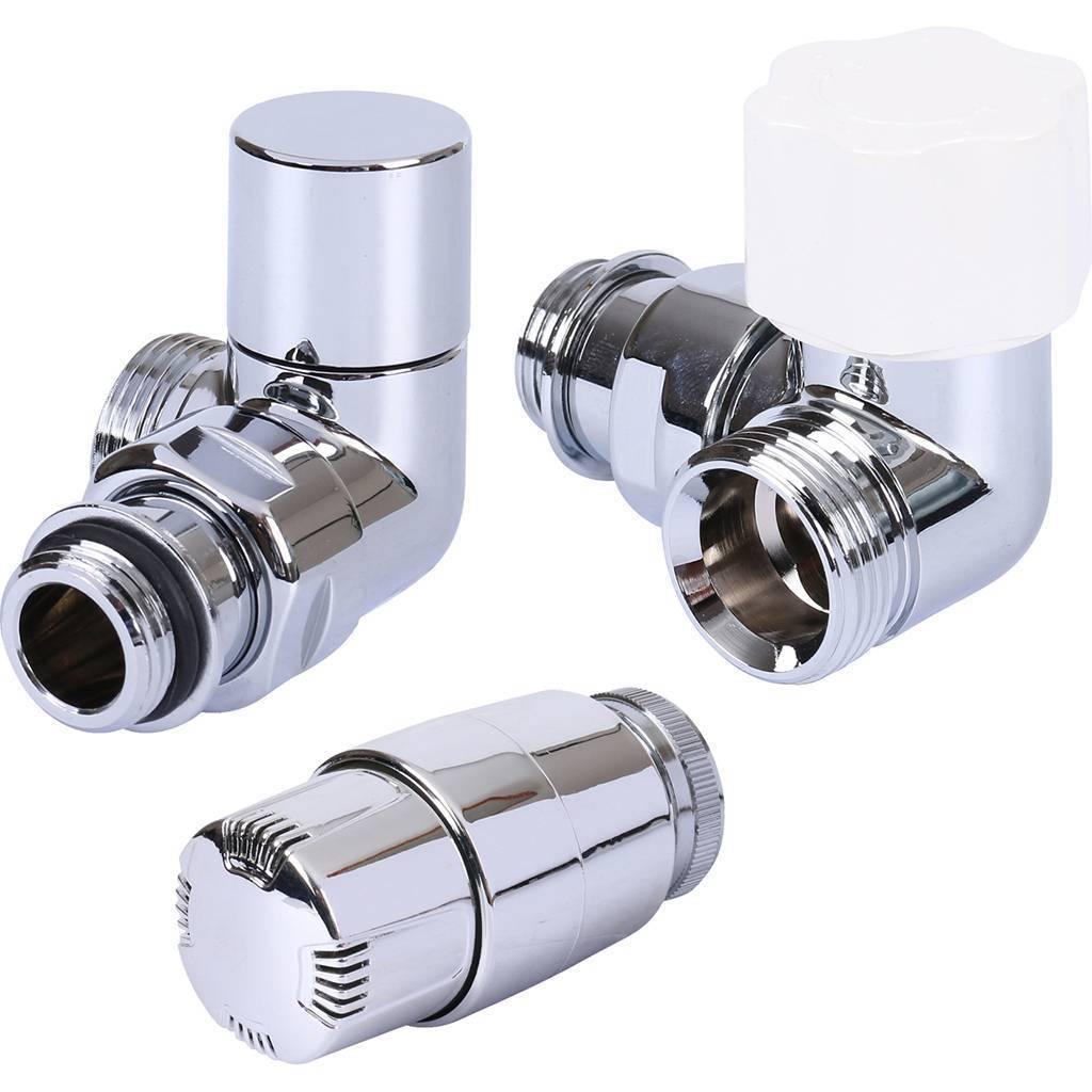 Термостатический комплект LUXOR KT 269/A 1/2"EK угловой правый (RCD269/A+DCS33/A+TA1200) хром