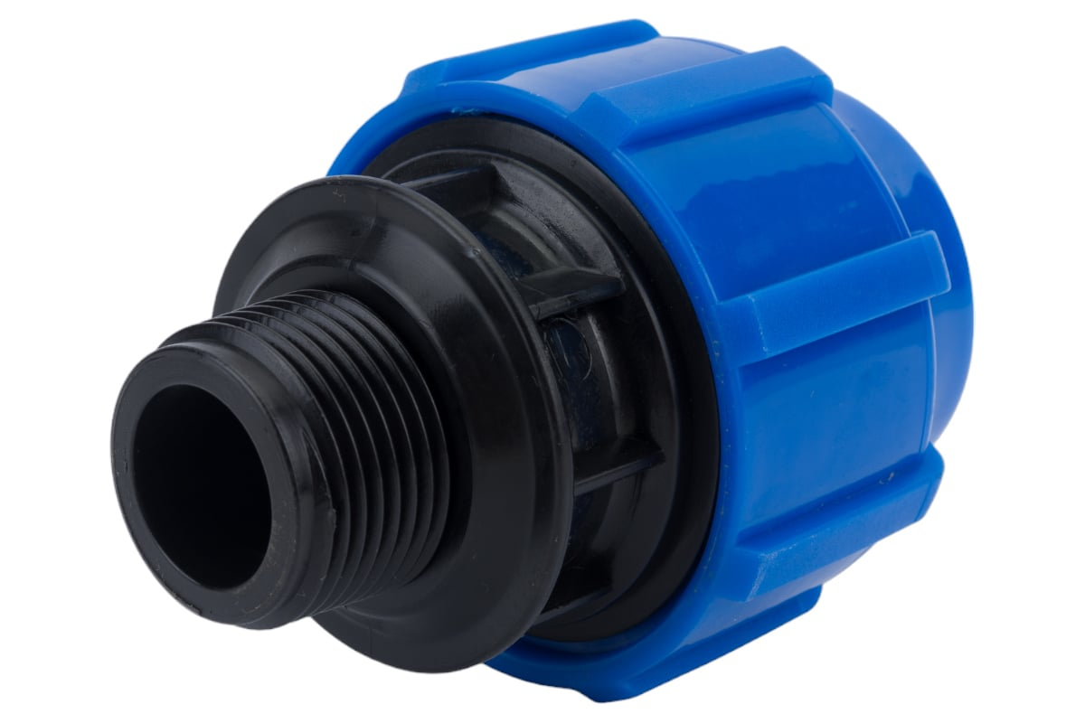 Муфта компрессионная ТПК-АКВА ПЭ Дн40х1" НР