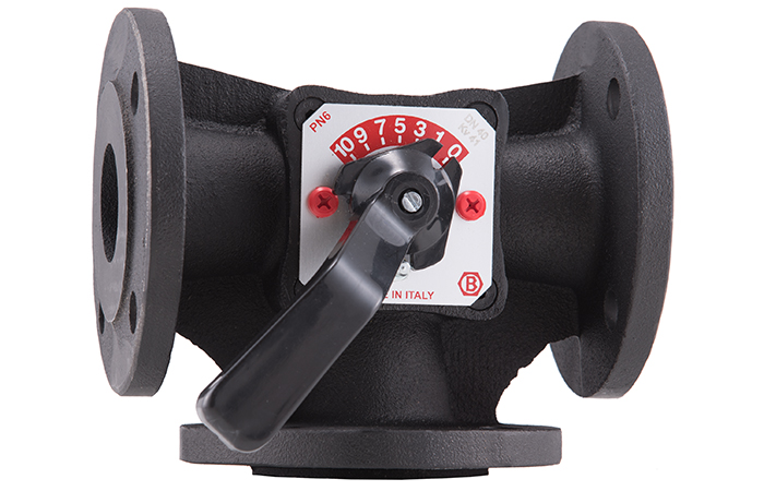 Трехходовой смесительный клапан BARBERI Р88 DN 100 фланцевый с дросселем