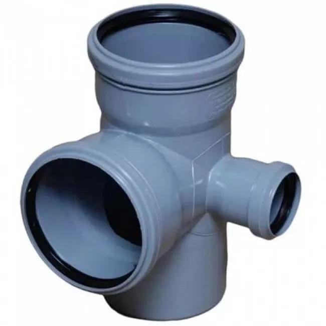 Крестовина двухплоскостная VALFEX PP-H Дн110х110х50х87.5° левая (серый)