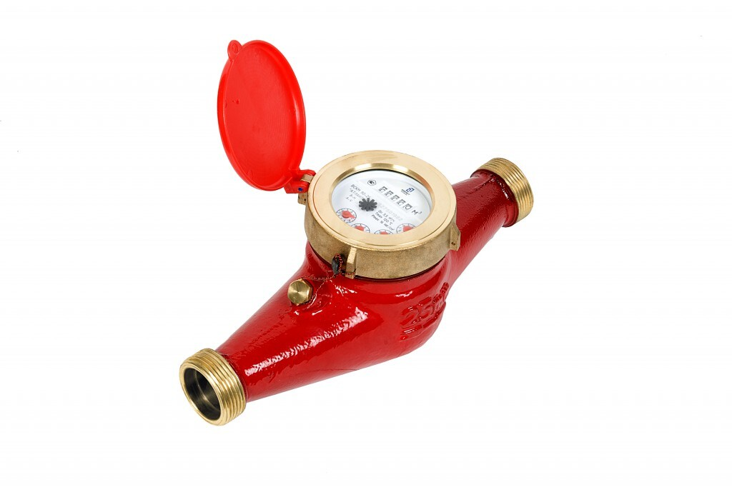 Счетчик воды универсальный Декаст Атлант ВСКМ 90-25 Ду25 Ру16 120°С L=260мм резьба