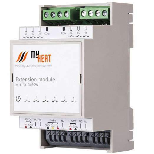 Симисторный блок расширения ЭВАН WI-FI MY HEAT RL6SW + блок питания