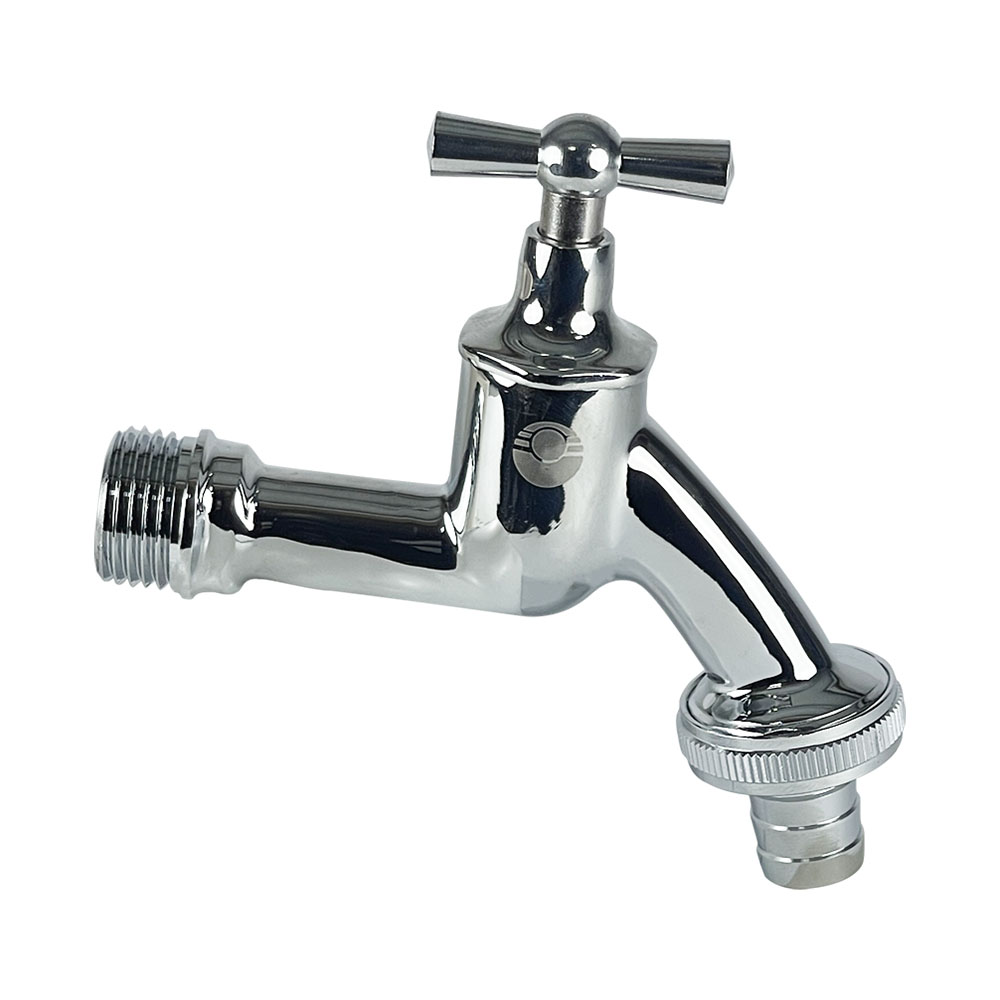 Вентиль Valfex 1/2" со штуцером водоразборный (ручка-бабочка) никелированный