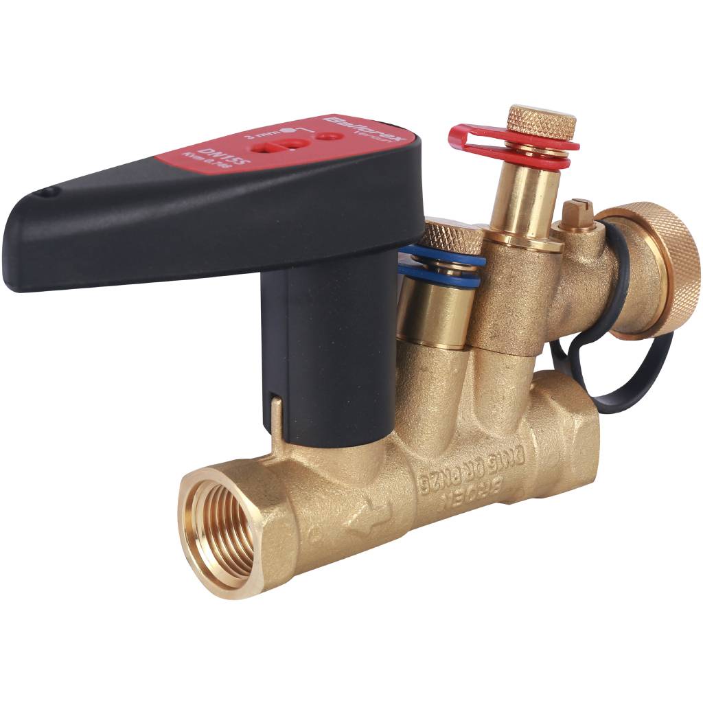 Клапан балансировочный BROEN Venturi FODRV DN15 PN25 Kvs=1,62 м3/ч ручной с дренажем 4355000S-001003