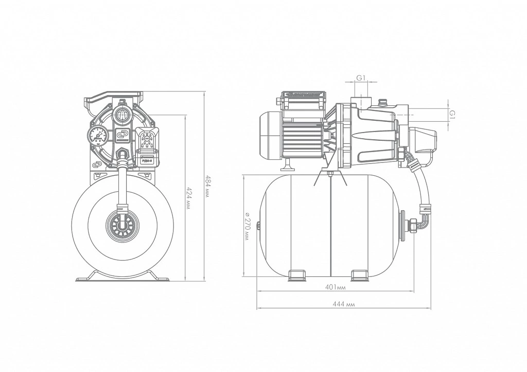 Насосная станция ДЖАМБО Джилекс 55/35 П-18