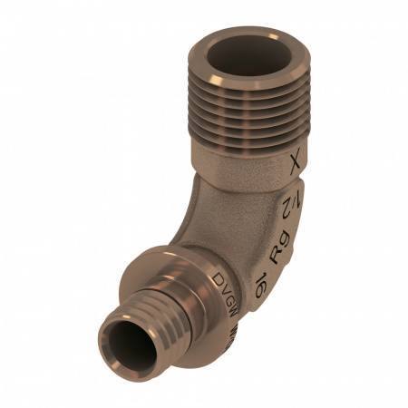 Уголок соединительный TECE TECEflex 20х1/2 с ниппелем наружная резьба (бронза)