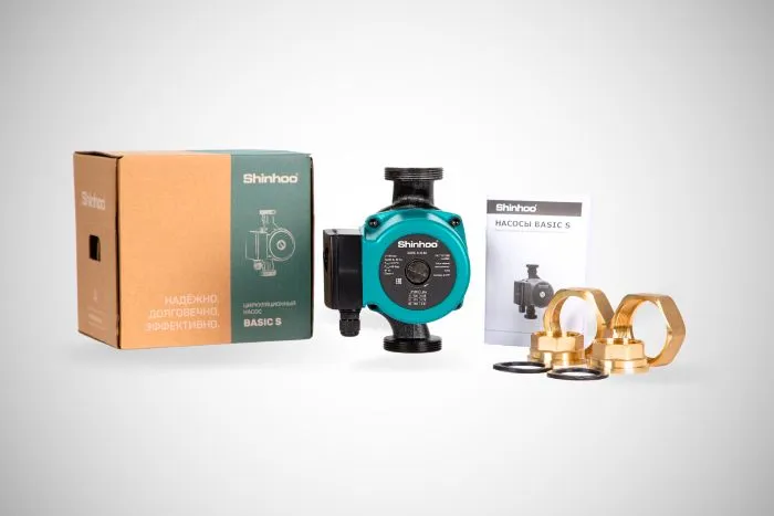 Циркуляционный насос Shinhoo BASIC S 25-6S 130мм 70/60/50Вт 1x230В 50Гц (с гайками)