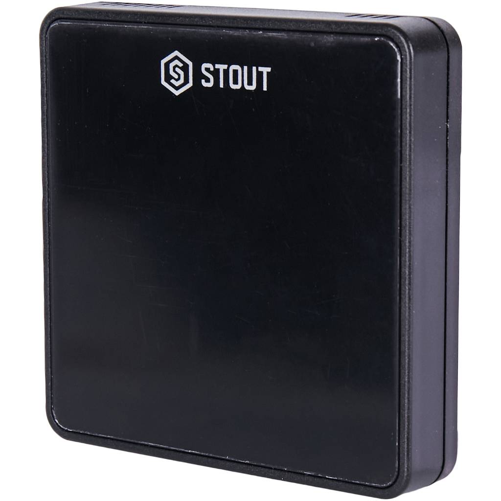 Беспроводной комнатный датчик STOUT C-8r (черный)