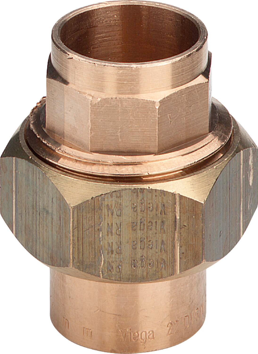 Разъемное соединение Viega под пайку бронза с плоским уплотнением DN 22