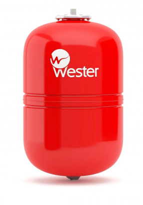Расширительный бак Wester WRV 24л 5 бар 3/4" НР для отопления (красный)