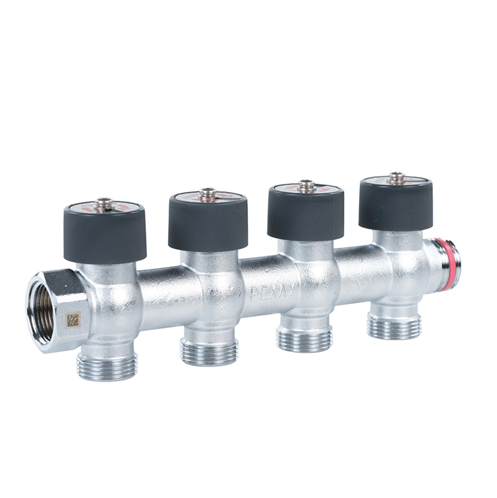 Коллектор распределительный РЕХАУ G3/4" 4 отвода G3/4" ЕК с плавной регулировкой 