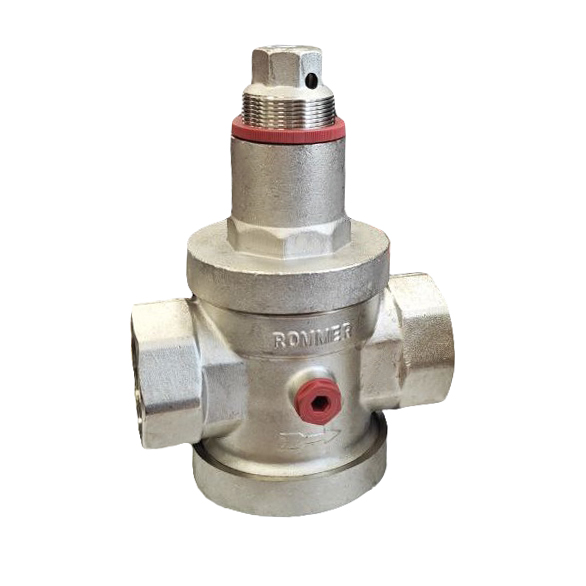 Редуктор давления ROMMER PN25 1 1/4" вн/вн с выходом под манометр