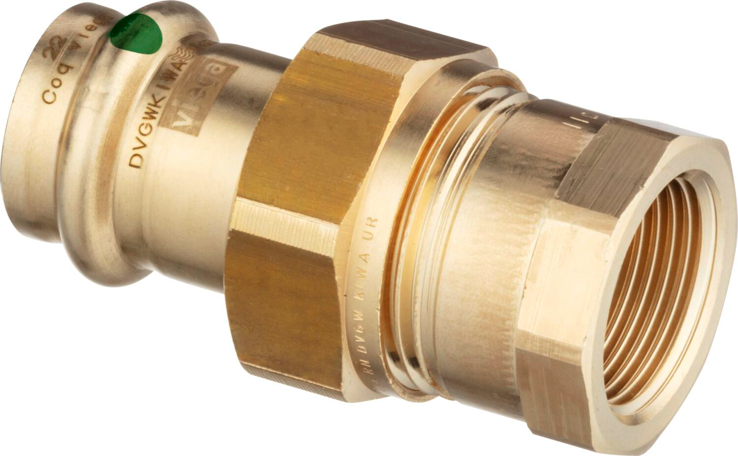 Разъёмное соединение Viega Sanpress с SC-Contur 18x3/4" с плоским уплотнением