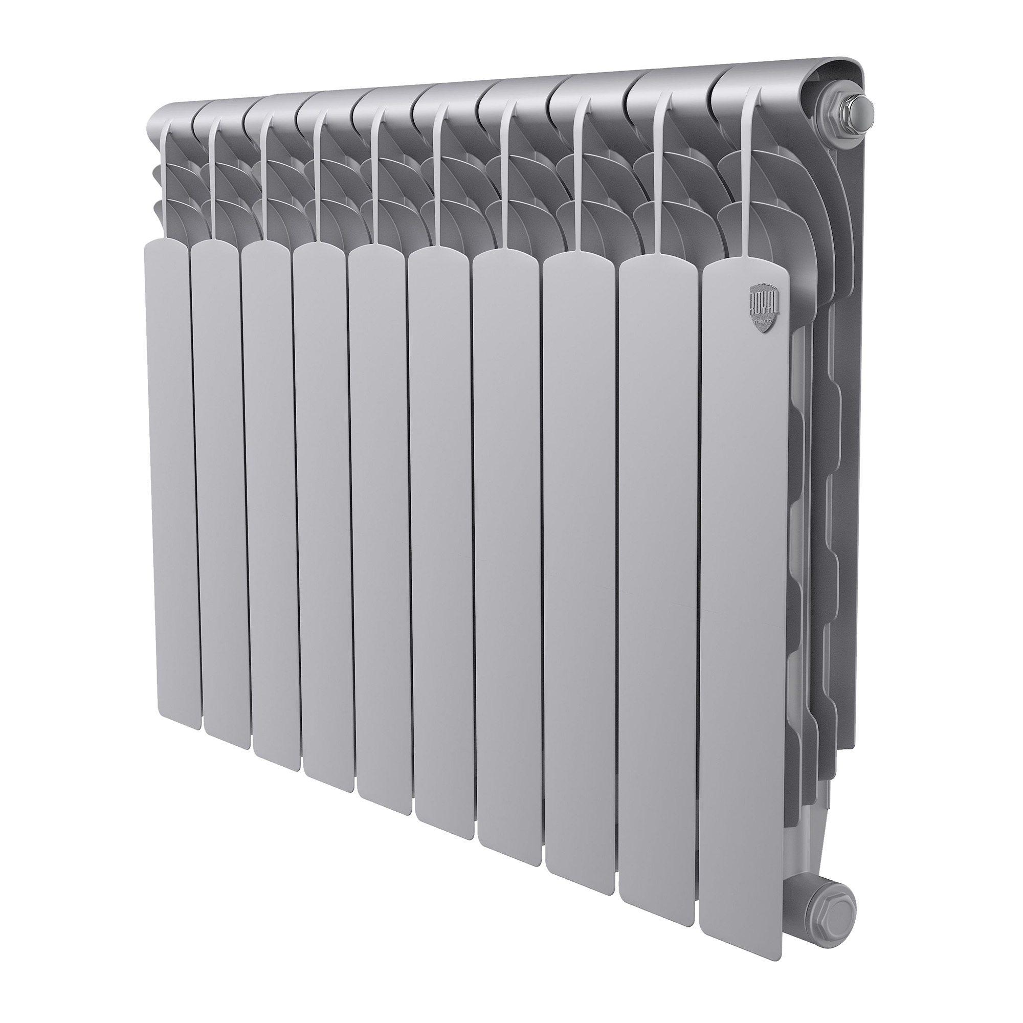 Радиатор биметаллический Royal Thermo Revolution Bimetall 500 2.0/Silver Satin – 10 секций