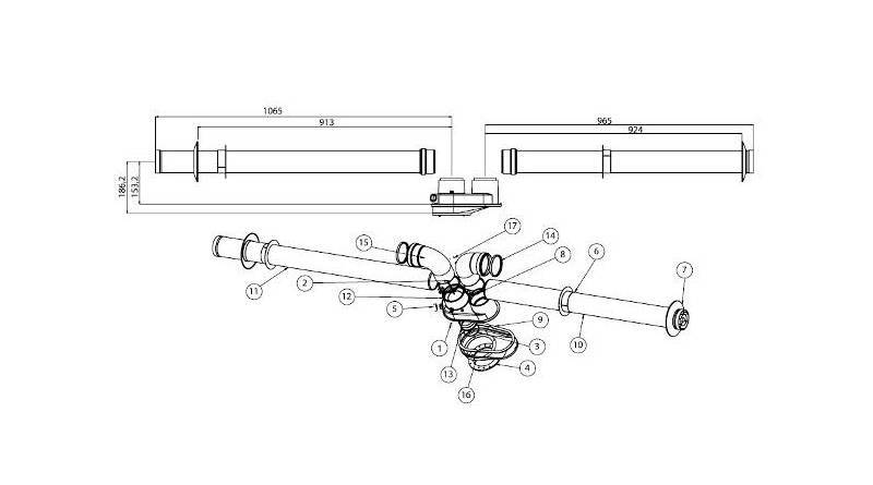 PROTHERM 0020056514 (2803) Protherm Комплект раздельных труб d 80мм