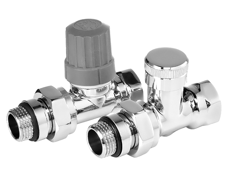 Набор термостатический Royal Thermo для радиатора Design  1/2" Click (хром) прямой