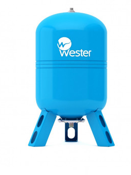 Гидроаккумулятор Wester WAV 150л 10атм 1" НР вертикальный для водоснабжения (синий)