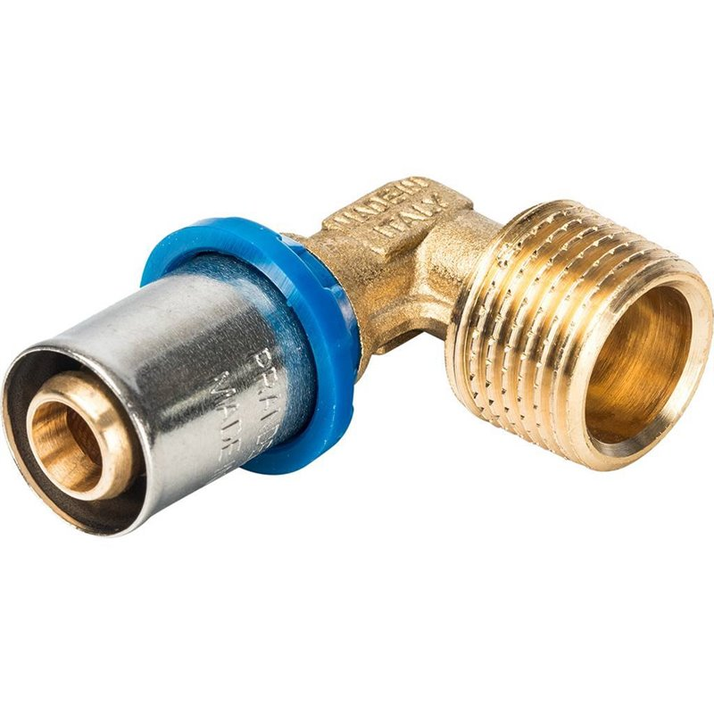 Угольник 90° Prandelli Multyrama 16х2,0x1/2" НР профиль H, TH, U для металлопластиковых труб