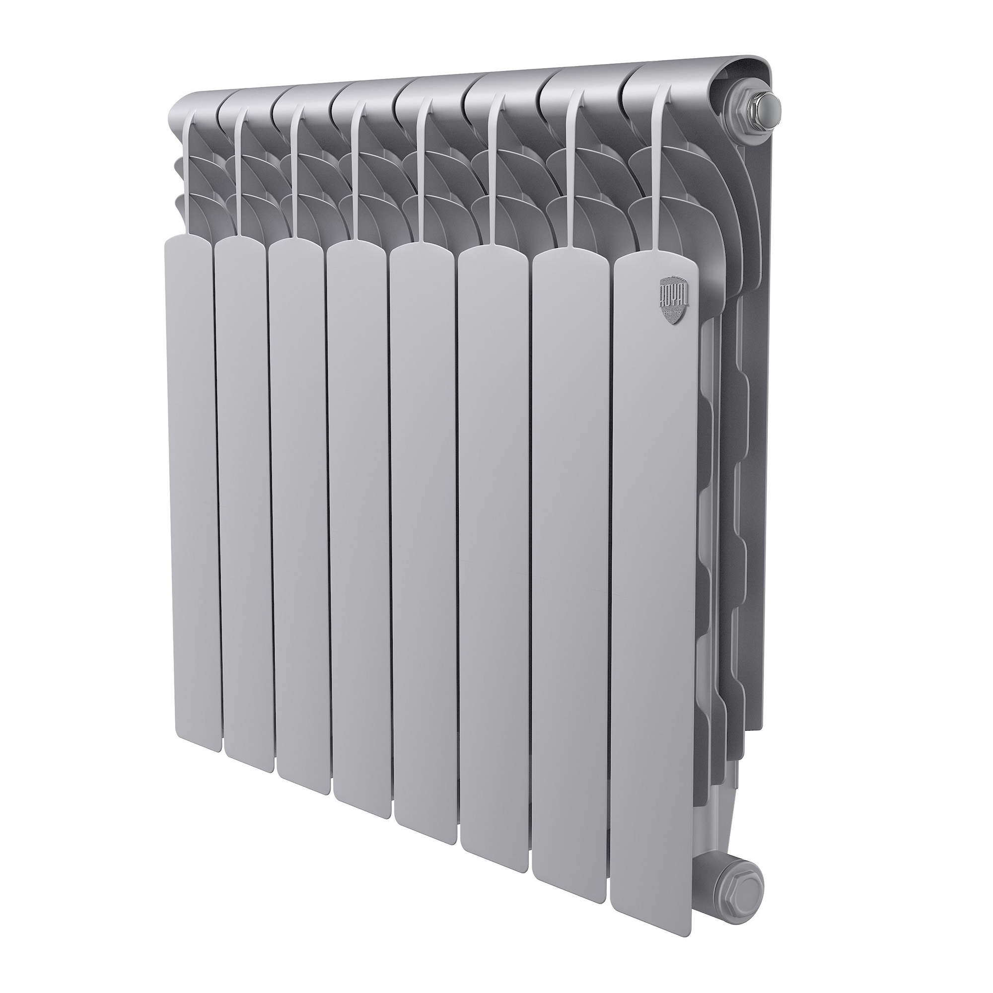 Радиатор биметаллический Royal Thermo Revolution Bimetall 500 2.0/Silver Satin – 8 секций