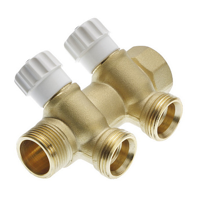 Коллектор TECE 3/4х3/4ЕК 2 контура универсальный с запорными вентилями