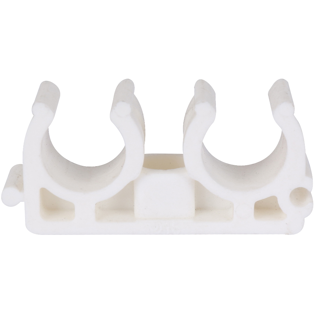 Kalde d=16 Двойное крепление для полипропиленовых труб под сварку (цвет белый)