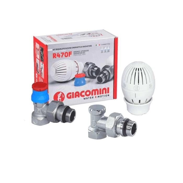 Комплект термостатический Giacomini R470F DN15 1/2" ВН угловой (для радиаторов)