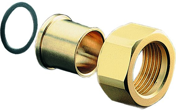 Втулка OVENTROP под пайку 18мм х G3/4 НГ плоское уплотнение c уплотнительным кольцом