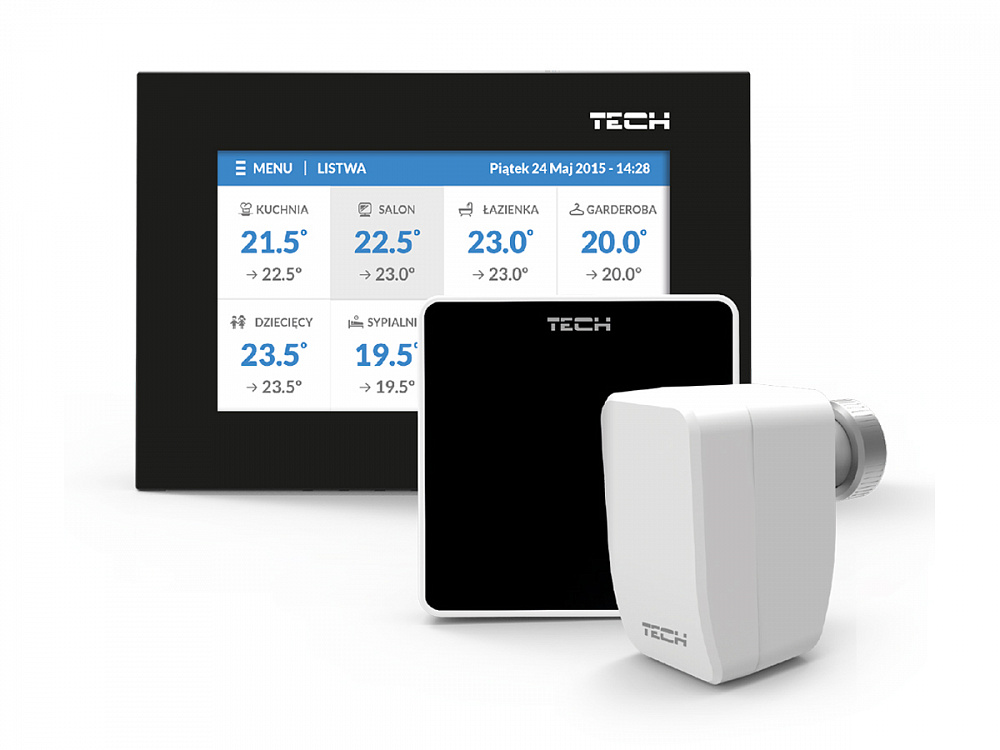 Терморегулятор TECH ST-16S WiFi беспроводной комнатный для радиаторной системы отопления
