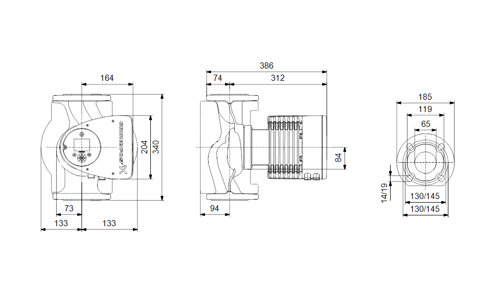 Циркуляционный насос Grundfos MAGNA3 65-120 F