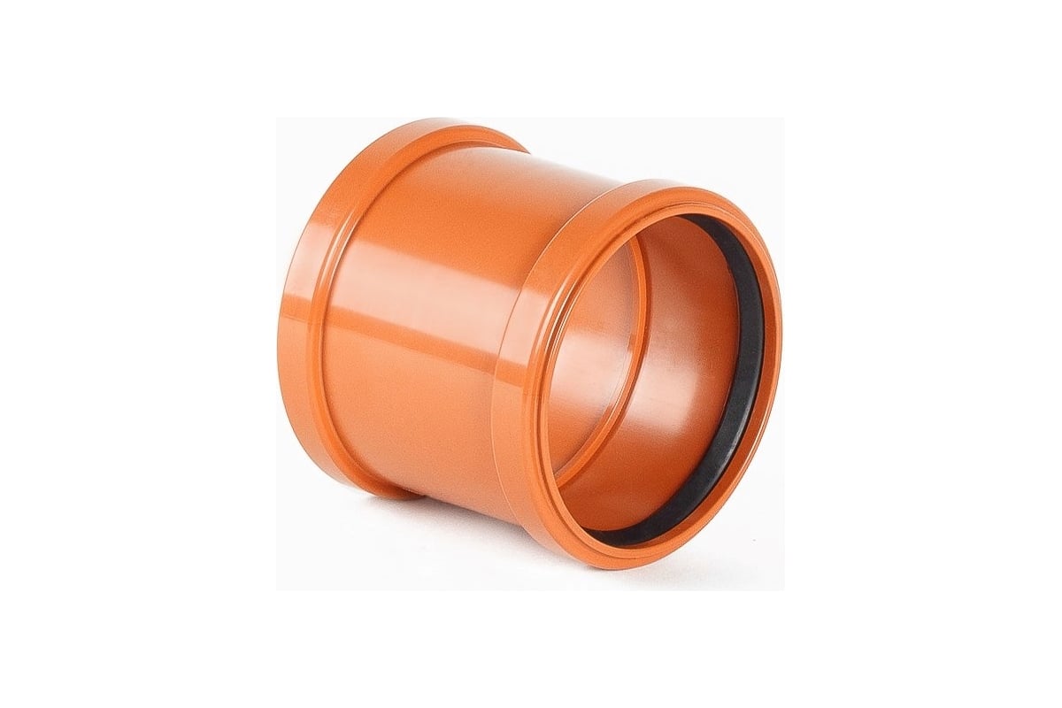 Муфта двухраструбная Хемкор НПВХ Дн110 (коричневая)
