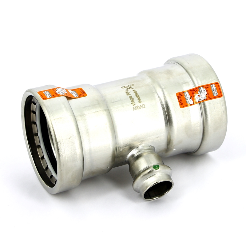 Тройник Viega Sanpress Inox XL 64x22x64мм  нержавеющая сталь 