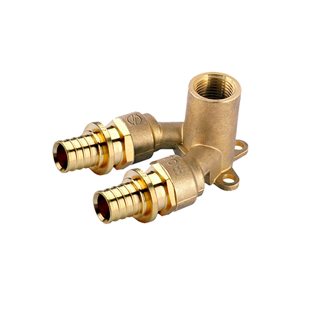 Угольник настенный, проточный ELSEN Ø 20 — 1/2" В, латунь