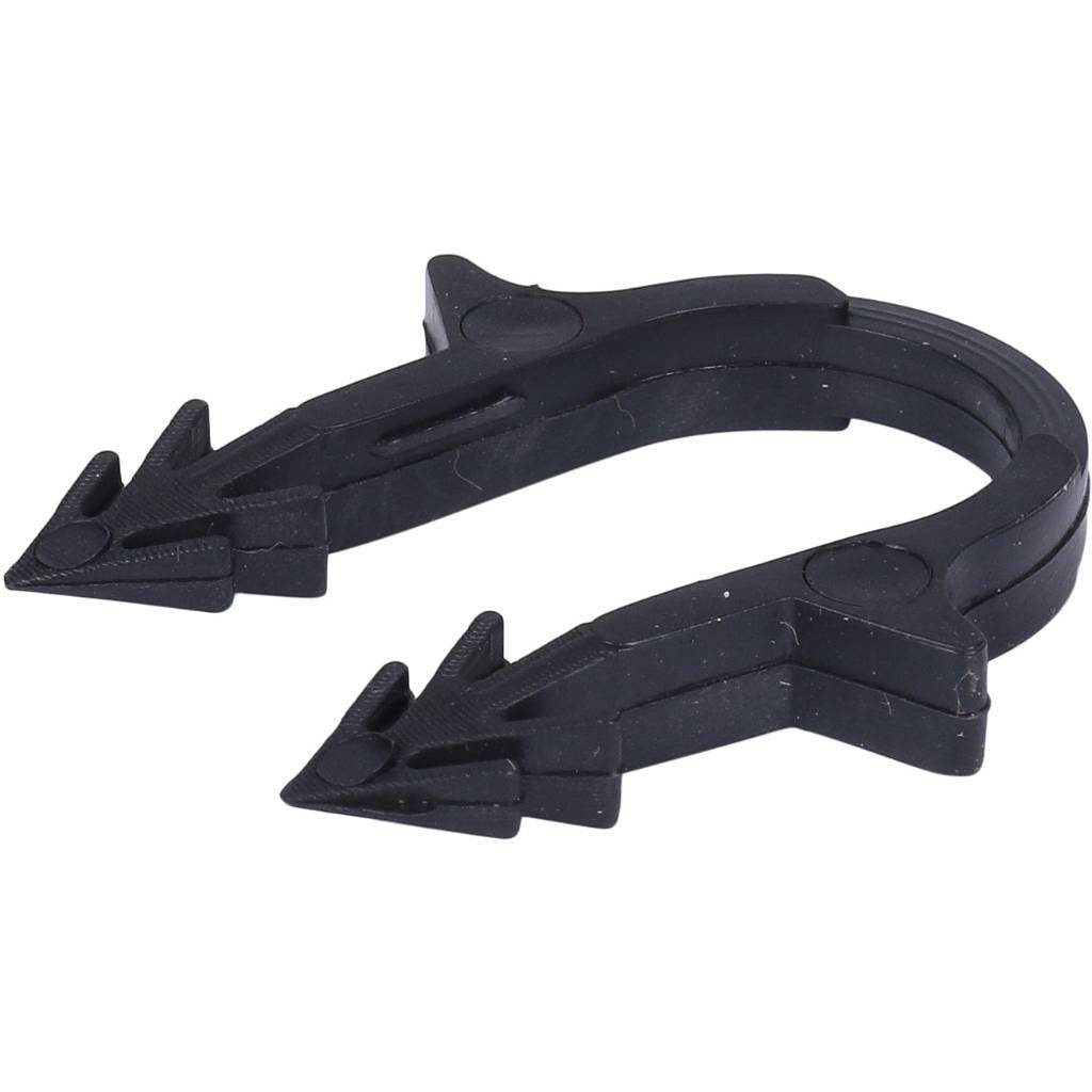 Скоба якорная STOUT с двойным креплением для труб 16-20 мм (черный)