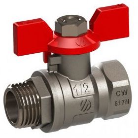 Кран шаровой ARCO Sena 1/2"x1/2" ВН полнопроходной (ручка бабочка)