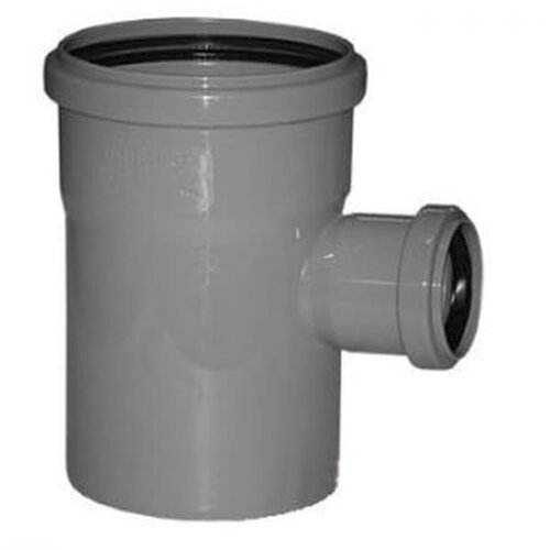 Тройник переходной Хемкор НПВХ Дн110х50х87° (серый)